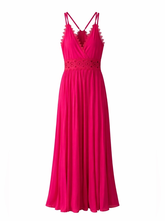 Lulus Dresses & Skirts - Lulu's Fuchsia Crochet-Waist Maxi Skirt